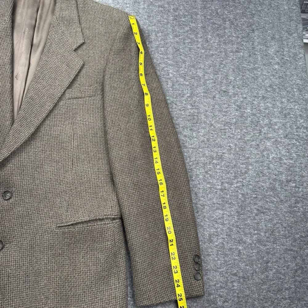 Givenchy Monsieur Vintage Mens Wool Tweed Blazer‎ Jacket Size 40R USA Brown